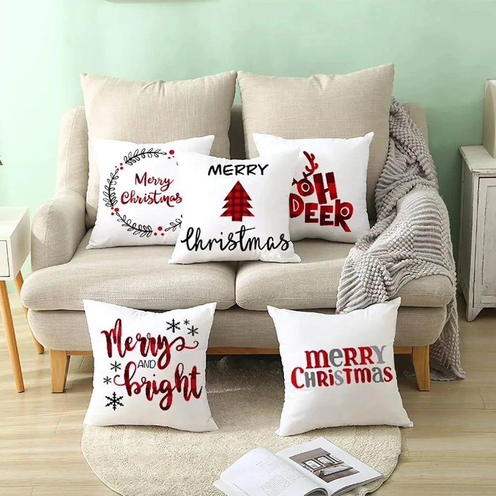 Modern Linen Christmas Pillow Case/Covers