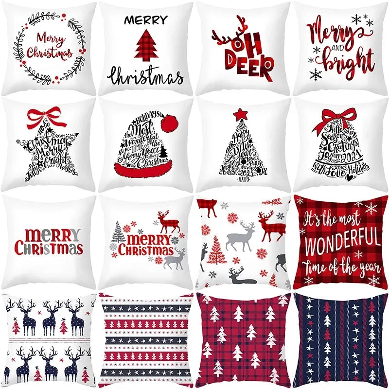 Modern Linen Christmas Pillow Case/Covers