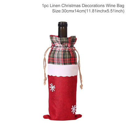 Christmas Wine Bottle Covers