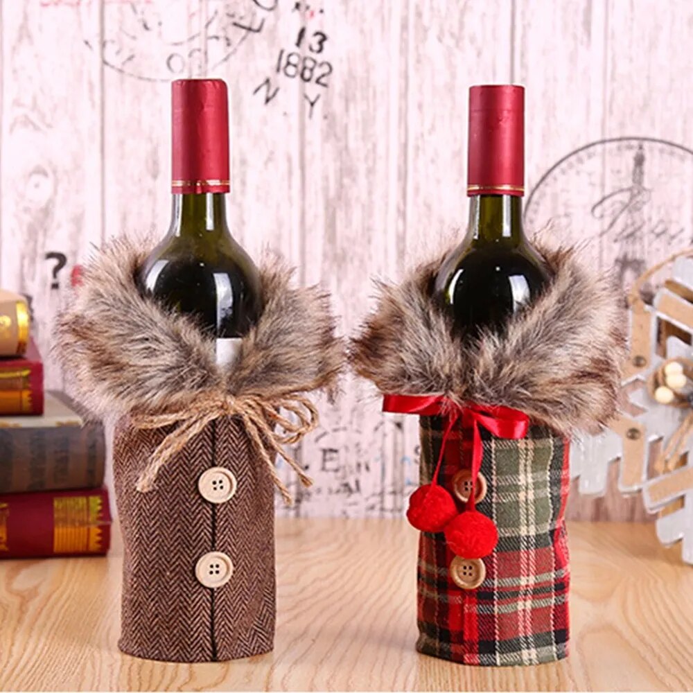 Christmas Wine Bottle Covers