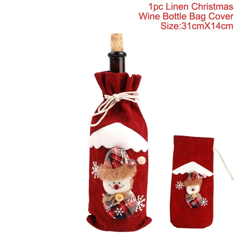 Christmas Wine Bottle Covers