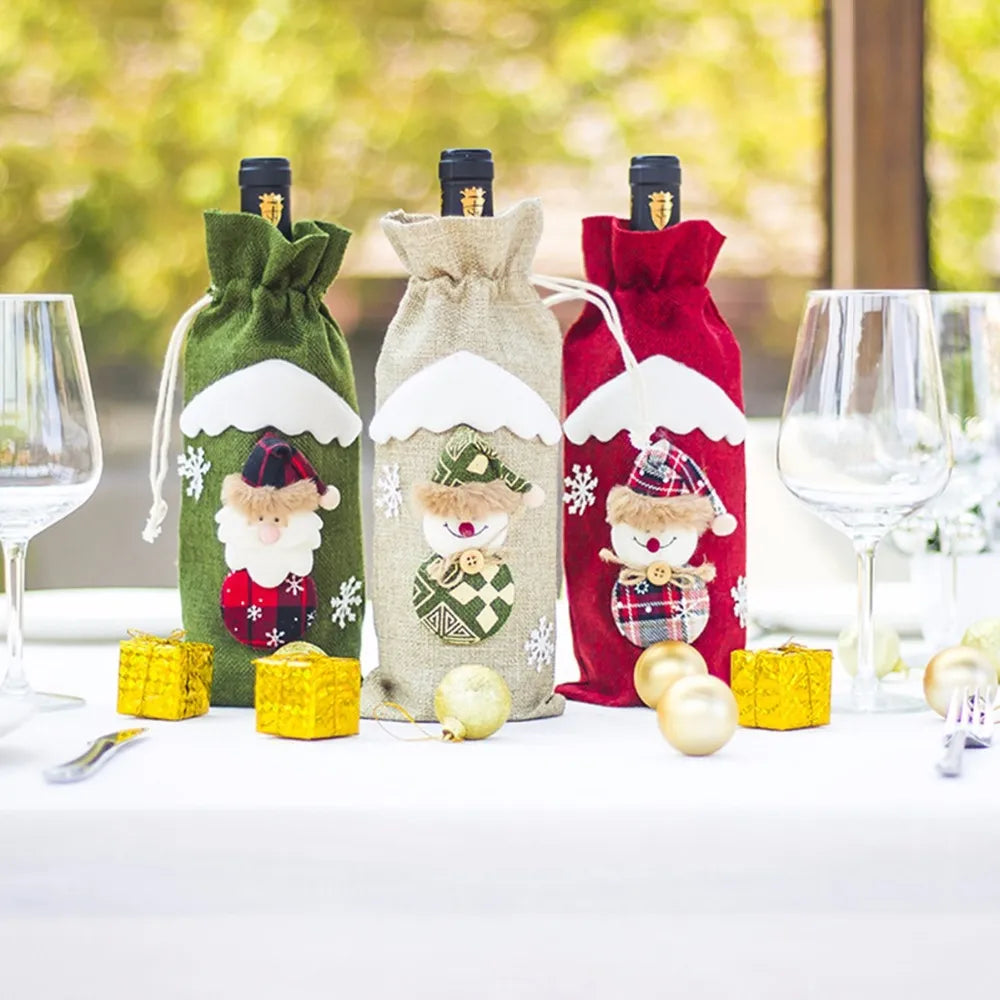 Christmas Wine Bottle Covers