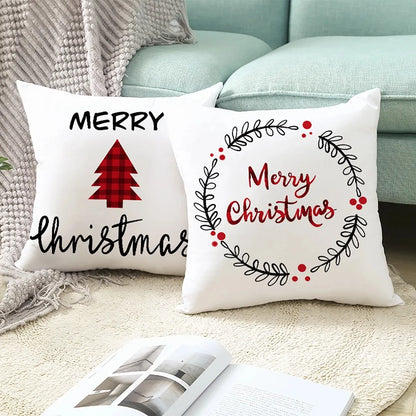 Modern Linen Christmas Pillow Case/Covers