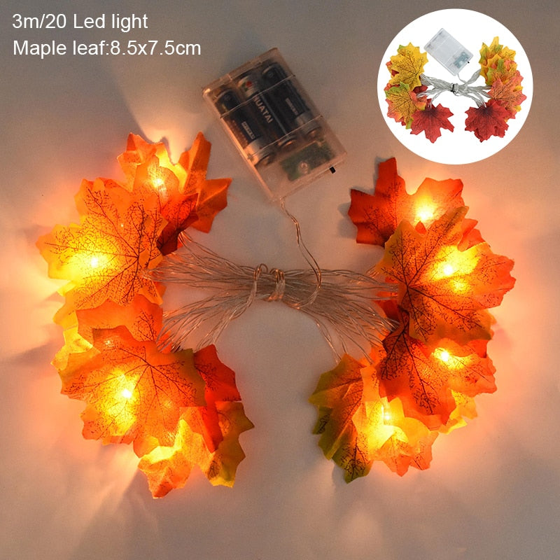 LED Maple Leaf Light String