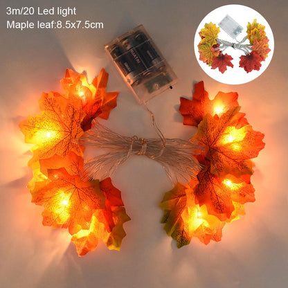 LED Maple Leaf Light String