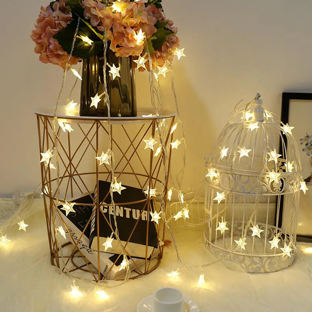 LED String Christmas Star Lights