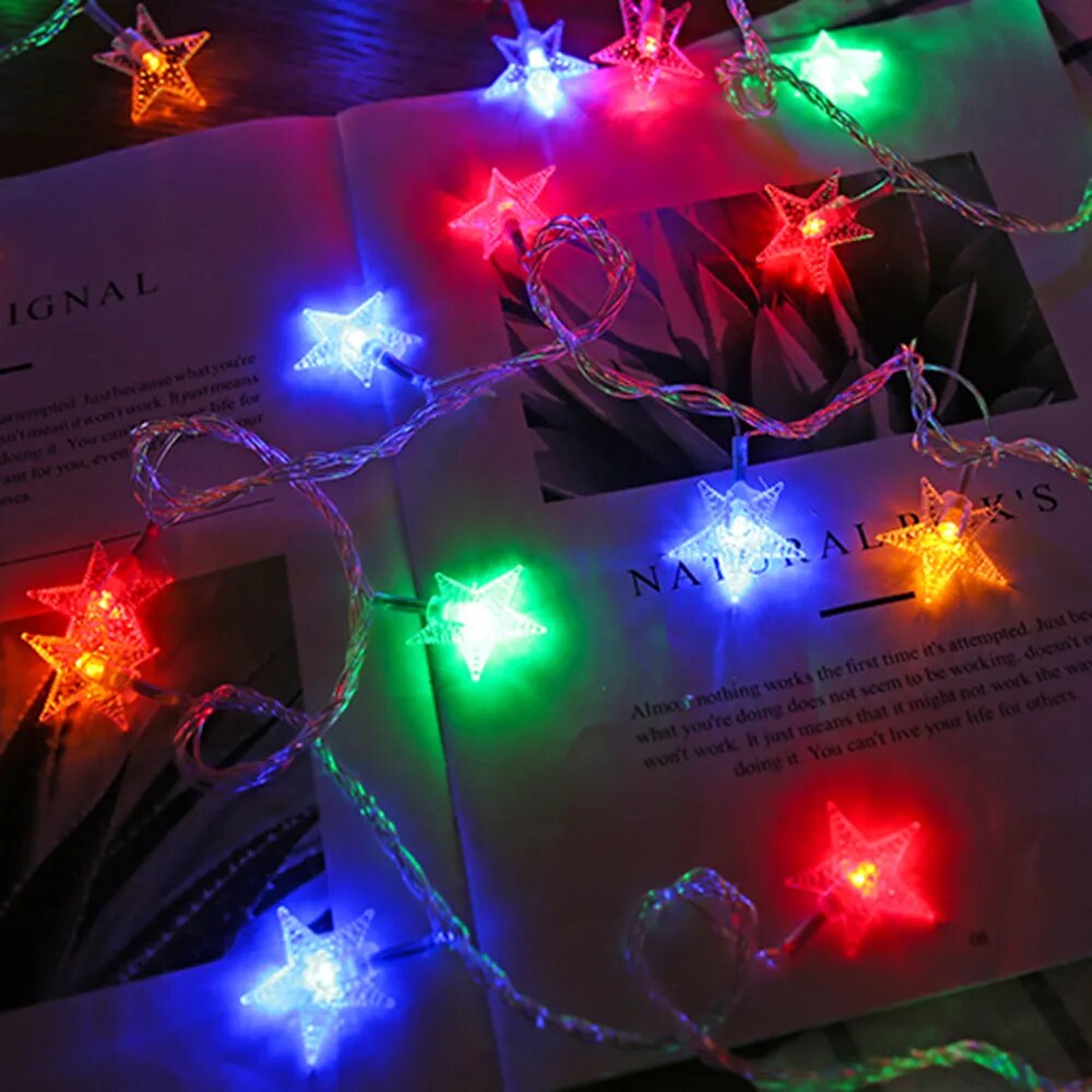 LED String Christmas Star Lights