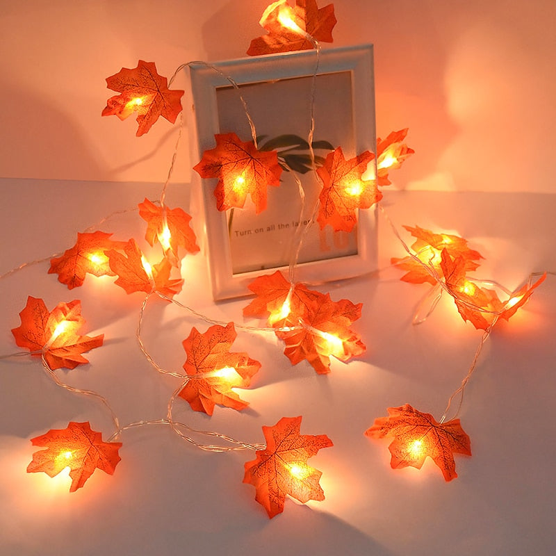 LED Maple Leaf Light String