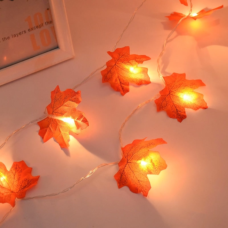 LED Maple Leaf Light String