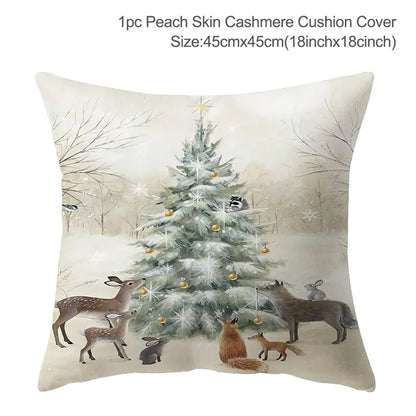 Modern Linen Christmas Pillow Case/Covers