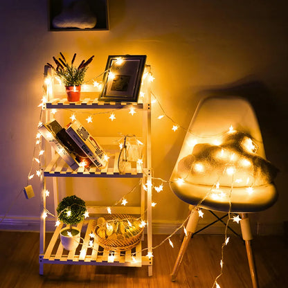 LED String Christmas Star Lights