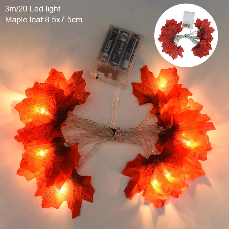 LED Maple Leaf Light String