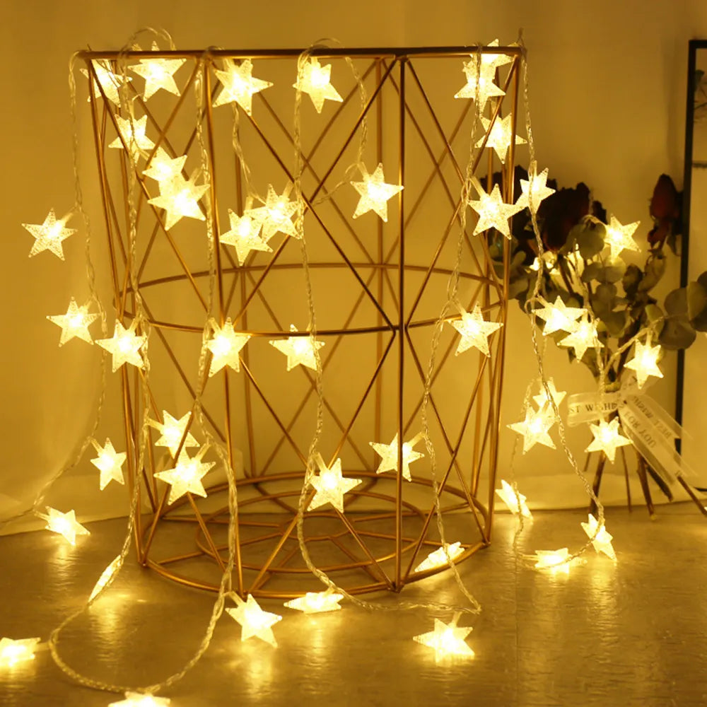 LED String Christmas Star Lights