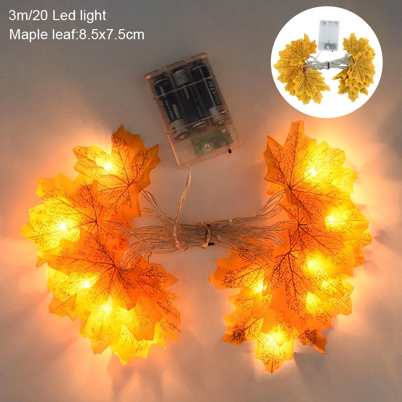 LED Maple Leaf Light String