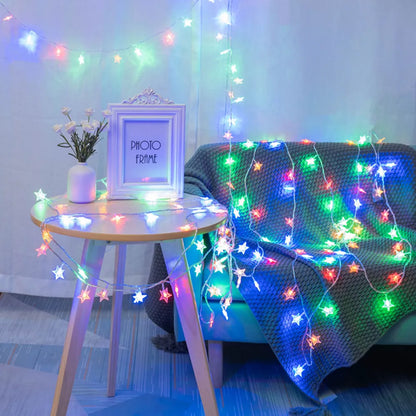 LED String Christmas Star Lights